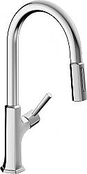 HANSGROHE 048520 LOCARNO 17 3/8 INCH SINGLE HOLE DECK MOUNT HIGHARC KITCHEN FAUCET WITH 2-SPRAY PULL-DOWN, 1.75 GPM
