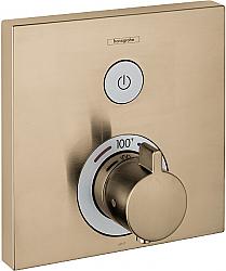 HANSGROHE 157621 SHOWERSELECT 6 1/8 INCH SQUARE THERMOSTATIC TRIM FOR ONE FUNCTION