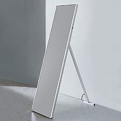 DAWN DLEDL03AS 16 1/2 INCH LED BACK LIGHT FREE STANDING MIRROR WITH MATTE ALUMINUM FRAME AND IR SENSOR