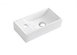 DAWN CWSN05300L 16 1/8 INCH WALL MOUNTED CERAMIC SINK WITH LEFT FAUCET HOLE - WHITE