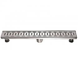 DAWN LLE240304 THE LOIRE RIVER IN FRANCE SERIES 24 INCH SHOWER LINEAR DRAIN - POLISHED SATIN