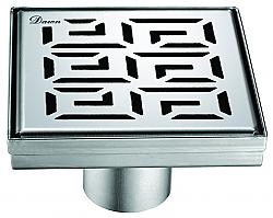 DAWN LNR050504 THE RIVER NIGER IN MALI SERIES 5 1/4 INCH PUSH-IN SHOWER SQUARE DRAIN - POLISHED SATIN