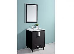 DAWN AABC242134-06 BELLA SERIES 24 1/4 INCH FREE-STANDING VANITY CABINET WITH TWO DOORS AND ONE DRAWER - BLACK