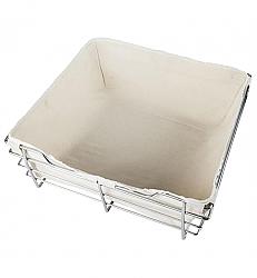 HARDWARE RESOURCES BCL-141711-TAN 17 INCH X 11 INCH CLOTH BASKET LINER FOR CLOSET PULLOUT BASKET