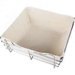 HARDWARE RESOURCES BCL-162317-TAN 23 INCH X 17 INCH CLOTH BASKET LINER FOR CLOSET PULLOUT BASKET - TAN