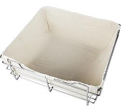 HARDWARE RESOURCES BCL-16236-TAN 23 INCH X 6 INCH CLOTH BASKET LINER FOR CLOSET PULLOUT BASKET - TAN