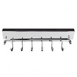 HARDWARE RESOURCES 295B-PC 11 5/8 INCH SIX HOOK PULL OUT BELT RACK - CHROME
