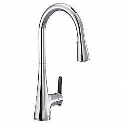 MOEN S7235EV SINEMA 17 3/4 INCH SINGLE HOLE DECK MOUNT PULLDOWN KITCHEN FAUCET WITH LEVER HANDLE