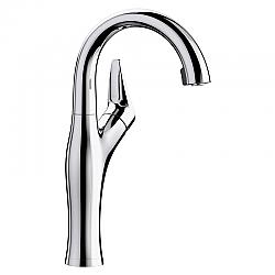 BLANCO 526381 ARTONA BAR 13 5/8 INCH PULL-DOWN KITCHEN FAUCET WITH LEVER HANDLE - CHROME
