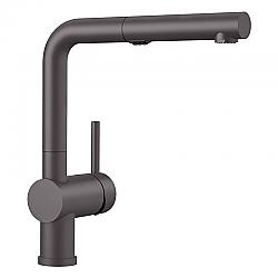 BLANCO 526369 LINUS 11 1/8 INCH PULL-OUT KITCHEN FAUCET WITH LEVER HANDLE - CINDER