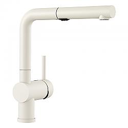 BLANCO 526373 LINUS 11 1/8 INCH PULL-OUT KITCHEN FAUCET WITH LEVER HANDLE - WHITE