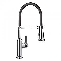 BLANCO 442508 EMPRESSA 19 5/8 INCH PULL-OUT SEMI-PRO KITCHEN FAUCET WITH LEVER HANDLE - CHROME