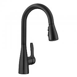 BLANCO 443028 ATURA BAR 14 1/4 INCH PULL-DOWN KITCHEN FAUCET WITH LEVER HANDLE - MATTE BLACK