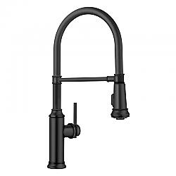 BLANCO 443022 EMPRESSA 19 5/8 INCH PULL-OUT SEMI-PRO KITCHEN FAUCET WITH LEVER HANDLE - MATTE BLACK
