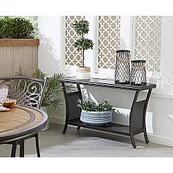 HANOVER TRADCONTBL TRADITIONS 49 3/4 INCH SLAT TOP OUTDOOR CONSOLE TABLE - BRONZE