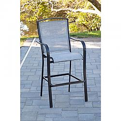 HANOVER FOXHLDNBRCHR-1GM FOXHILL 24 3/4 INCH COUNTER-HEIGHT SLING DINING CHAIR - GUNMETAL