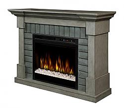 DIMPLEX GDS28G8-1924SK ROYCE 52 INCH FREESTANDING MANTEL ELECTRIC FIREPLACE - SMOKE STACK GREY