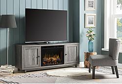 DIMPLEX GDS26G8-1908IM JESSE 65 INCH ELECTRIC FIREPLACE TELEVISION STAND - IRON MOUNTAIN GREY