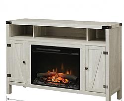 DIMPLEX C3P23LR-2051SP SADIE 47 3/4 INCH MEDIA CONSOLE ELECTRIC FIREPLACE WITH LOGS - SILVER ELM
