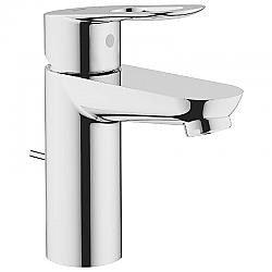 GROHE 20225001 BAULOOP 5 INCH DECK MOUNT THREE HOLES AND DOUBLE HANDLE BATHROOM FAUCET - STARLIGHT CHROME