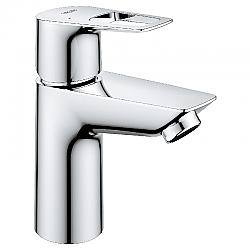 GROHE 23084001 BAULOOP 5 7/8 INCH DECK MOUNT 1.2 GPM SINGLE HOLE AND SINGLE HANDLE BATHROOM FAUCET - STARLIGHT CHROME