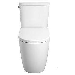 GROHE 39675000 ESSENCE 16 1/2 TWO-PIECE SINGLE FLUSH RIGHT HEIGHT ELONGATED TOILET WITH SEAT AND LEFT HAND TRIP LEVER - ALPINE WHITE