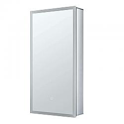 FINE FIXTURES AME1530-R AURA 15 INCH X 30 INCH RIGHT HAND ALUMINUM MEDICINE CABINET WITH FRAMED LED