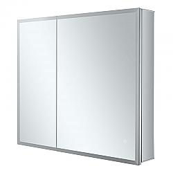 FINE FIXTURES AME3030 AURA 30 INCH X 30 INCH RIGHT HAND DOUBLE DOOR ALUMINUM MEDICINE CABINET WITH FRAMED LED