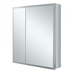 FINE FIXTURES AME3036 AURA 30 INCH X 36 INCH RIGHT HAND DOUBLE DOOR ALUMINUM MEDICINE CABINET WITH FRAMED LED