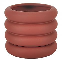 MOE'S HOME COLLECTION VZ-1037-04 7.3 INCH WAVA PLANTER MEDIUM IN CLARET RED