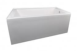 HYDRO SYSTEMS CIT6032SCO-LH CITRINE 60 INCH X 32 INCH STON BATHTUB WITH COMBO SYSTEM, LEFT-HAND DRAIN