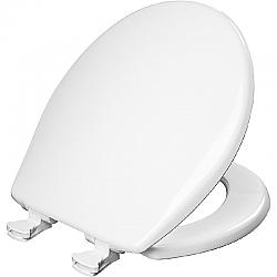 BEMIS 730EC 000 17 INCH ROUND PLASTIC TOILET SEAT, REMOVES FOR CLEANING - WHITE