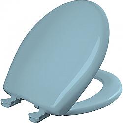 BEMIS 200SLOWT 16 3/4 INCH ROUND PLASTIC TOILET SEAT WITH STA-TITE, EASY-CLEAN AND CHANGE AND WHISPER-CLOSE HINGE