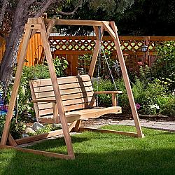 ALL THINGS CEDAR PS48 57 INCH 4-FEET PORCH SWING - SANDED