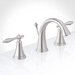 MISENO MNO721BNP 5 1/2 INCH SANTI-B WIDESPREAD BATHROOM FAUCET WITH LEVER HANDLE - BRUSHED NICKEL
