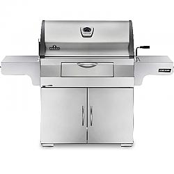 NAPOLEON PRO605CSS 67 1/2 INCH FREE-STANDING CHARCOAL PROFESSIONAL CART GRILL - STAINLESS STEEL
