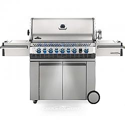 NAPOLEON PRO665RSIBSS-3 PRESTIGE PRO 665 76 3/4 INCH FREE-STANDING GAS GRILL WITH INFRARED SIDE AND REAR BURNERS