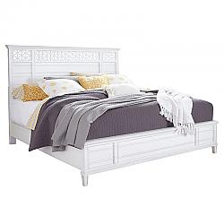 PANAMA JACK 472-240C CANE BAY 82 INCH KING FRETWORK PANEL BED COMPLETE