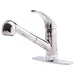 ULTRA FAUCETS UF1200 CLASSIC 9 INCH DECK MOUNT SINGLE HANDLE KITCHEN FAUCET WITH PULL-OUT SPRAY