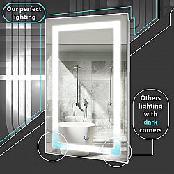 KRUGG ICON2424 ICON 24 INCH X 24 INCH LED BATHROOM MIRROR WITH DIMMER AND DEFOGGER