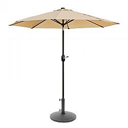WESTIN FURNITURE 9805021-OS5002 108 INCH OUTDOOR PATIO MARKET TABLE UMBRELLA WITH ROUND RESIN BASE - BEIGE