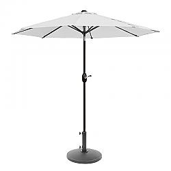 WESTIN FURNITURE 9806012-OS5002 108 INCH OUTDOOR PATIO MARKET TABLE UMBRELLA WITH ROUND RESIN BASE - WHITE