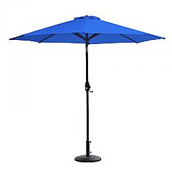 WESTIN FURNITURE 9806092-OS5002 108 INCH OUTDOOR PATIO MARKET TABLE UMBRELLA WITH ROUND RESIN BASE - ROYAL BLUE