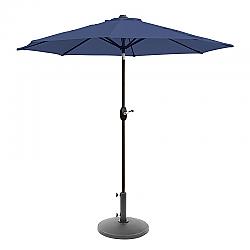 WESTIN FURNITURE 9806122-OS5002 108 INCH OUTDOOR PATIO MARKET TABLE UMBRELLA WITH ROUND RESIN BASE - NAVY BLUE