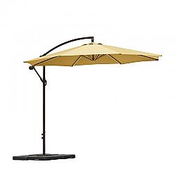 WESTIN FURNITURE 98-981 120 INCH 10 FT OUTDOOR PATIO CANTILEVER OFFSET UMBRELLA WITH BASE WEIGHTS