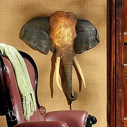 DESIGN TOSCANO KY9021 30 INCH HERD CHIEFTAIN ELEPHANT WALL SCONCE