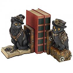 DESIGN TOSCANO CL74612 10 INCH KNOWLEDGE SEEKERS STEAMPUNK BOOKENDS