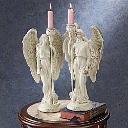DESIGN TOSCANO EU79299 6 1/2 INCH ANGELS OF VIRTUE CANDLEHOLDERS