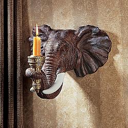 DESIGN TOSCANO NG30614 12 1/2 INCH ELEPHANT HEAD SCONCE