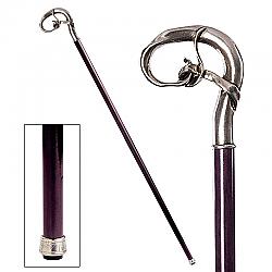 DESIGN TOSCANO PA6125 PADRONE 2 INCH NOUVEAU KNOT PEWTER HANDLE WALKING STICK